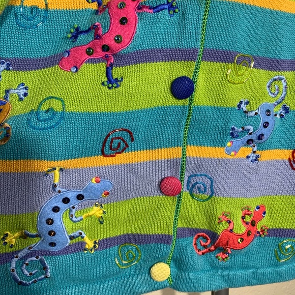 Vintage Morgan Cole lizard top - Picture 4 of 7